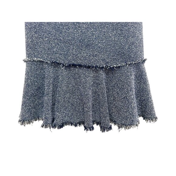 Rebecca Taylor Tweed Ruffle Dress Women 6 Blue Knee Length Preppy Office Classic - Picture 16 of 16